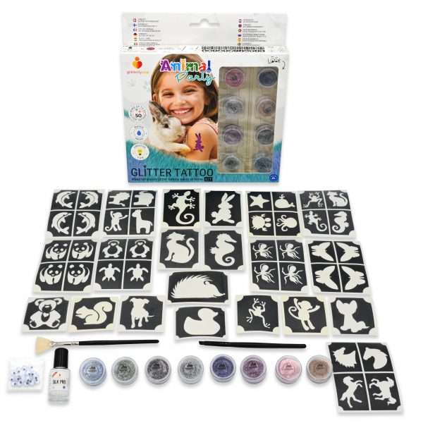 Animal party – Glitter tattoo kit - Image 2
